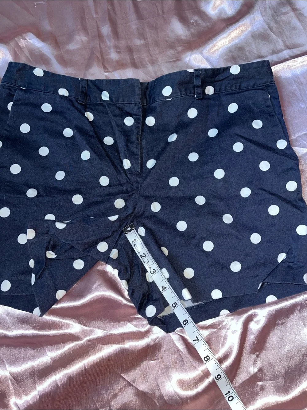 Michael Kors Navy Blue Polka Dot Women's Shorts